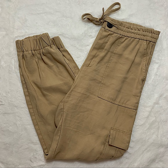 ZARA | Tan cargo joggers size M - Picture 7 of 8